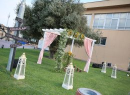 Ahşap Gazebo Dekor Çiçek Süslemeleri İzmir