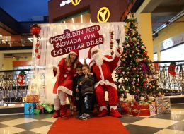 Noel Baba ve Noel Anne Resim Paneli Alışveriş merkezi etkinlikleri