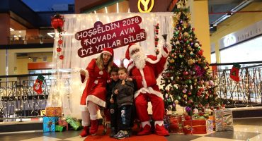 Noel Baba ve Noel Anne Resim Paneli Alışveriş merkezi etkinlikleri
