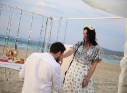 Sahilde Romantik Evlilik Teklifi Organizasyonu