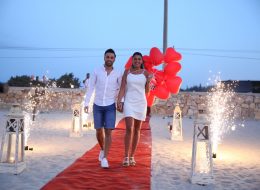 Kumsalda Evlenme Teklifi Organizasyonu Yer Volkanı Gösterisi Çeşme